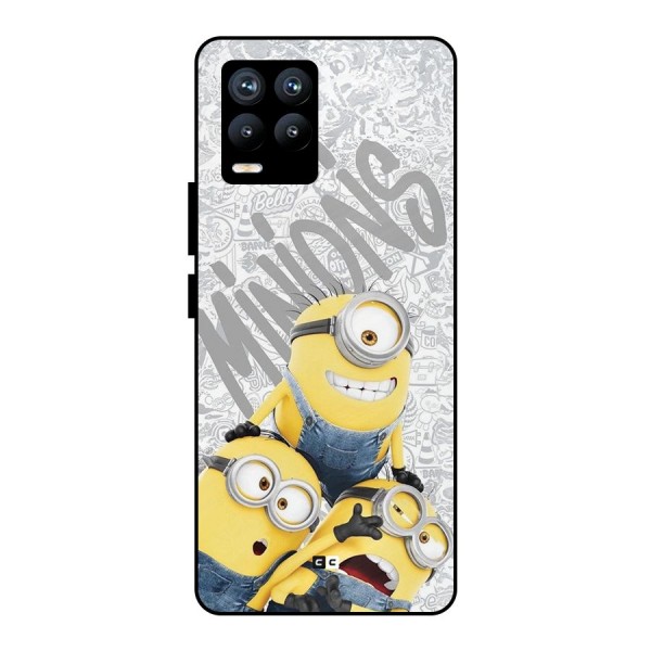 Minions Typo Metal Back Case for Realme 8 Pro