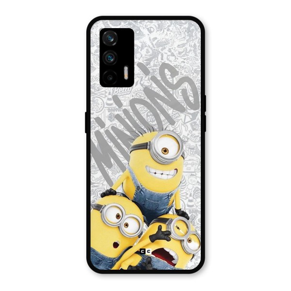 Minions Typo Metal Back Case for Realme X7 Max
