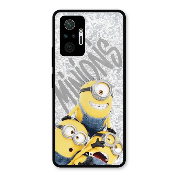 Minions Typo Metal Back Case for Redmi Note 10 Pro