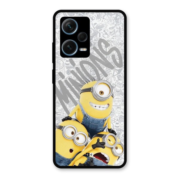 Minions Typo Metal Back Case for Redmi Note 12 Pro Plus 5G