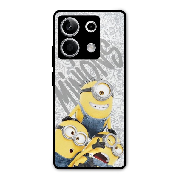 Minions Typo Metal Back Case for Redmi Note 13 5G