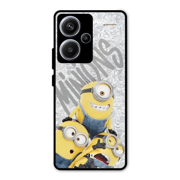 Minions Typo Metal Back Case for Redmi Note 13 Pro Plus