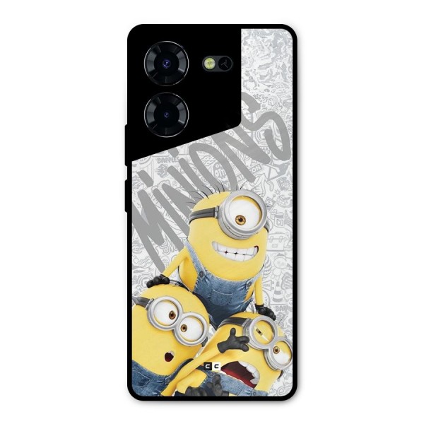 Minions Typo Metal Back Case for Tecno Pova 5 Pro 5G