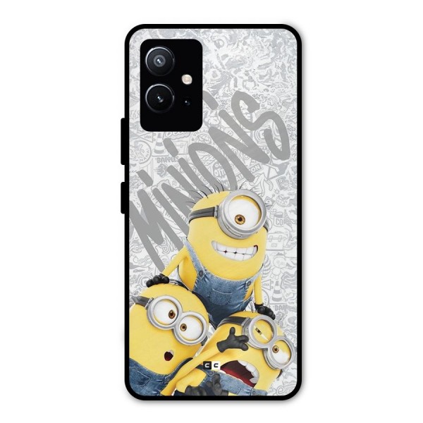 Minions Typo Metal Back Case for Vivo T1 5G