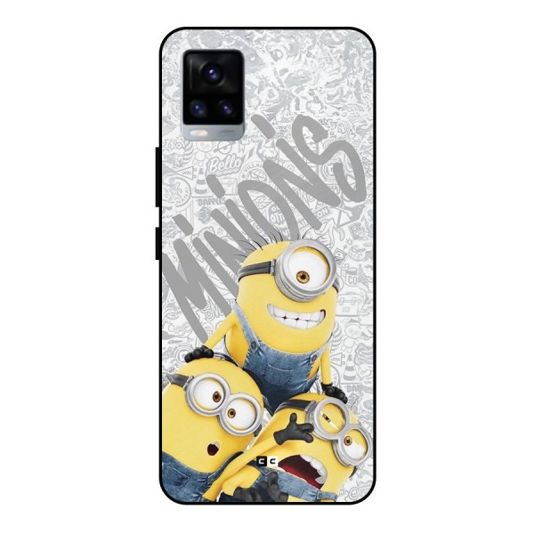 Minions Typo Metal Back Case for Vivo V20