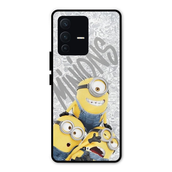 Minions Typo Metal Back Case for Vivo V23 Pro