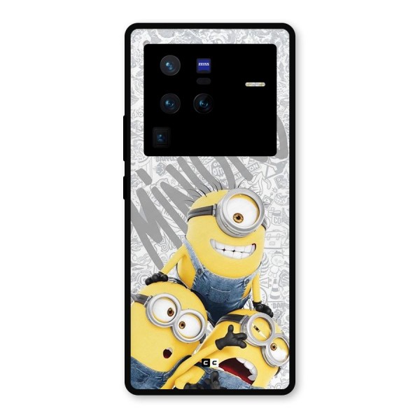 Minions Typo Metal Back Case for Vivo X80 Pro
