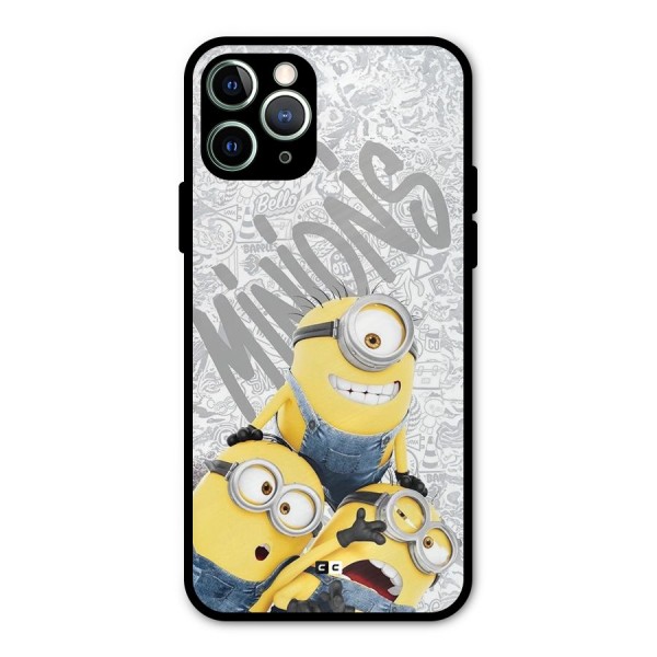 Minions Typo Metal Back Case for iPhone 11 Pro Max