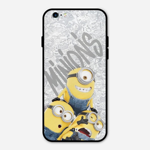 Minions Typo Metal Back Case for iPhone 6 6s