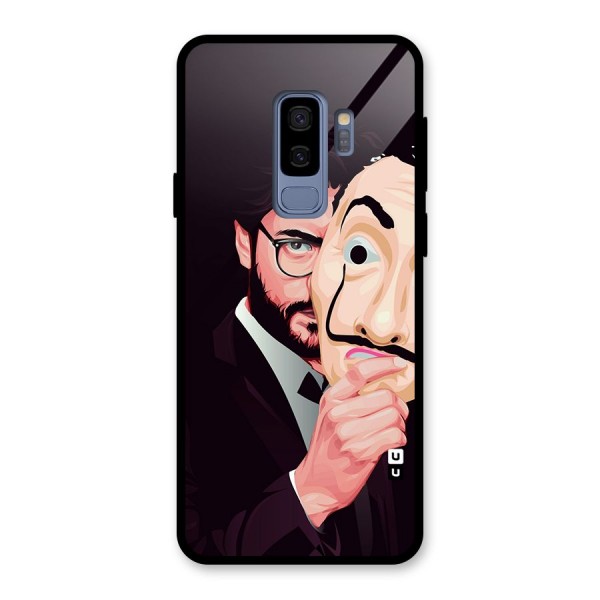 Money Heist Professor Art Glass Back Case for Galaxy S9 Plus