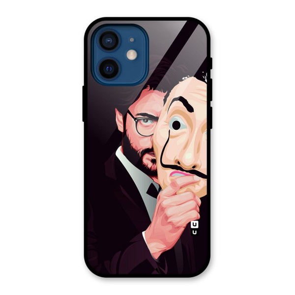 Money Heist Professor Art Glass Back Case for iPhone 12 Mini