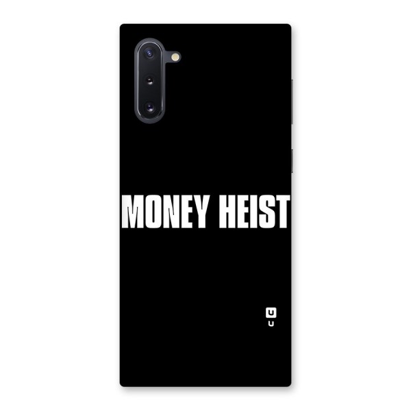 Money Heist Typography Back Case for Galaxy Note 10