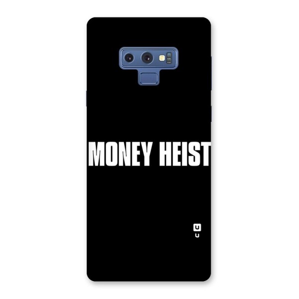 Money Heist Typography Back Case for Galaxy Note 9