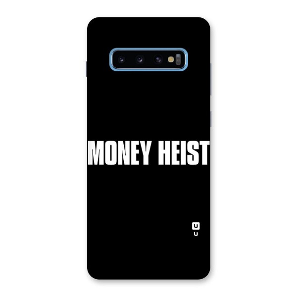 Money Heist Typography Back Case for Galaxy S10 Plus