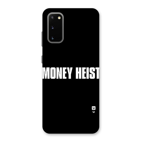 Money Heist Typography Back Case for Galaxy S20