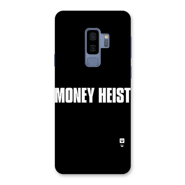 Money Heist Typography Back Case for Galaxy S9 Plus
