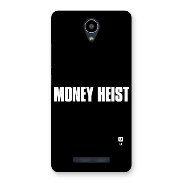 Money Heist Typography Back Case for Redmi Note 2