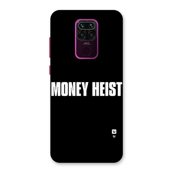 Money Heist Typography Back Case for Redmi Note 9