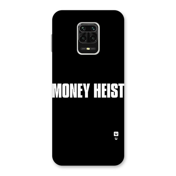 Money Heist Typography Back Case for Redmi Note 9 Pro Max