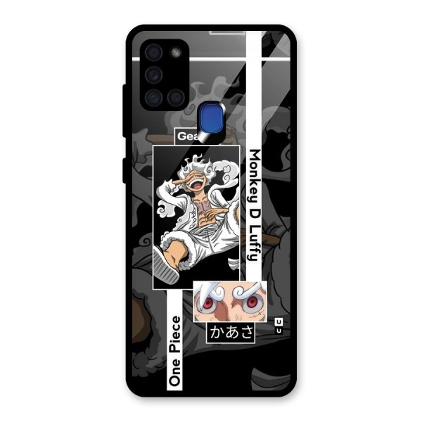 Monkey D luffy New Gear Glass Back Case for Galaxy A21s