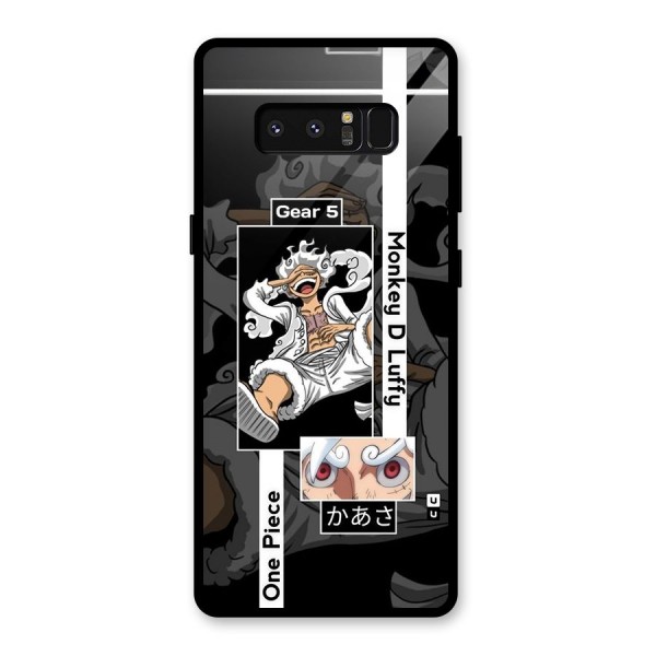 Monkey D luffy New Gear Glass Back Case for Galaxy Note 8