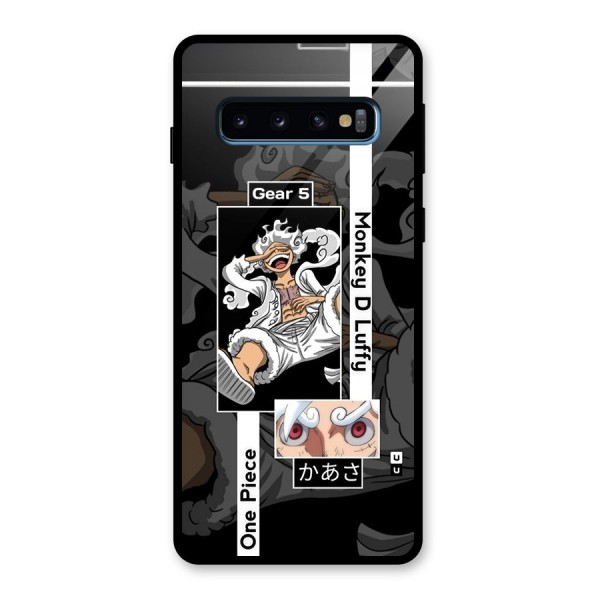 Monkey D luffy New Gear Glass Back Case for Galaxy S10
