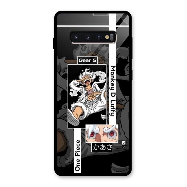 Monkey D luffy New Gear Glass Back Case for Galaxy S10 Plus