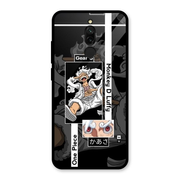 Monkey D luffy New Gear Glass Back Case for Redmi 8