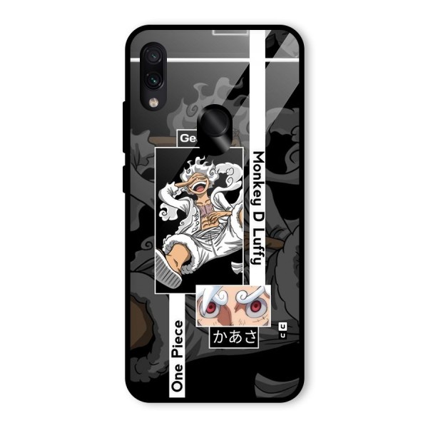 Monkey D luffy New Gear Glass Back Case for Redmi Note 7