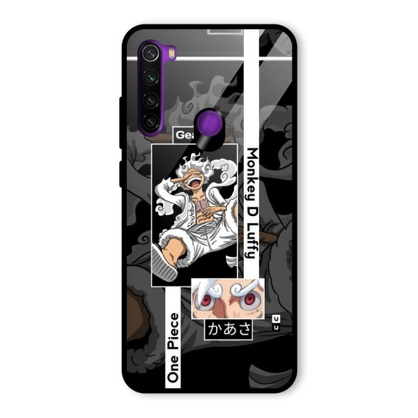 Monkey D luffy New Gear Glass Back Case for Redmi Note 8