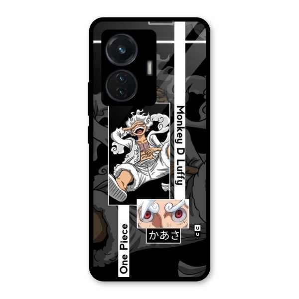 Monkey D luffy New Gear Glass Back Case for iQOO Z6 44W