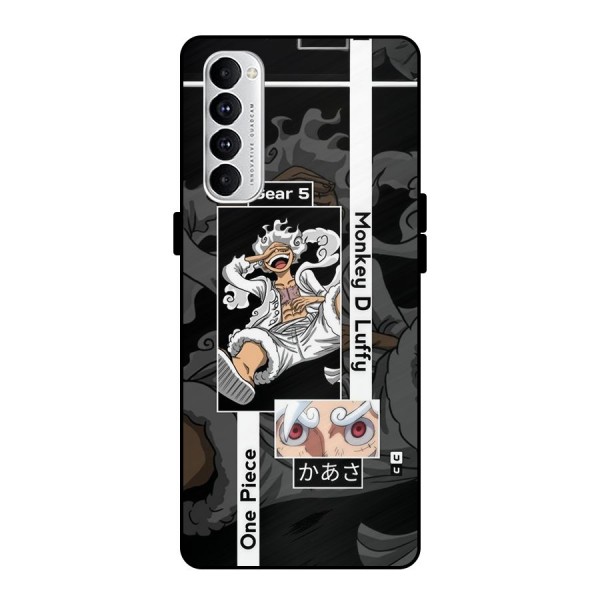 Monkey D luffy New Gear Metal Back Case for Oppo Reno4 Pro