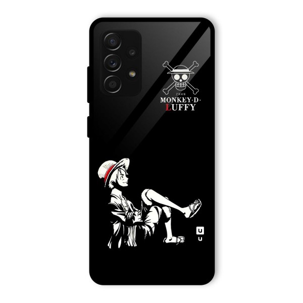 Monkey Luffy Glass Back Case for Galaxy A53 5G