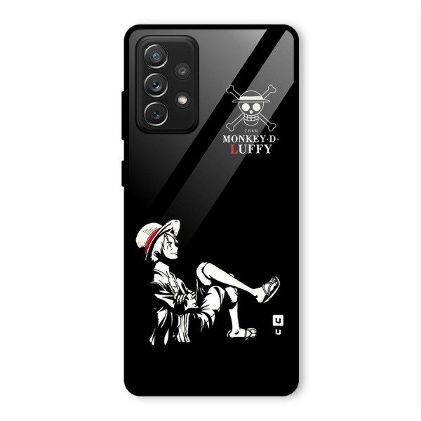Monkey Luffy Glass Back Case for Galaxy A72