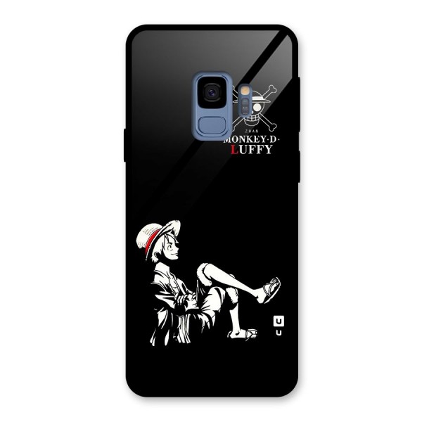 Monkey Luffy Glass Back Case for Galaxy S9