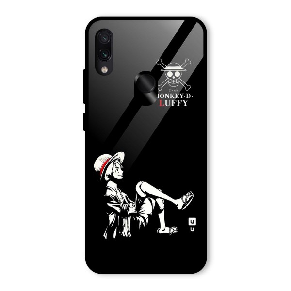 Monkey Luffy Glass Back Case for Redmi Note 7