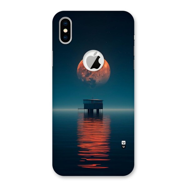 Moon Sea Back Case for iPhone X Logo Cut