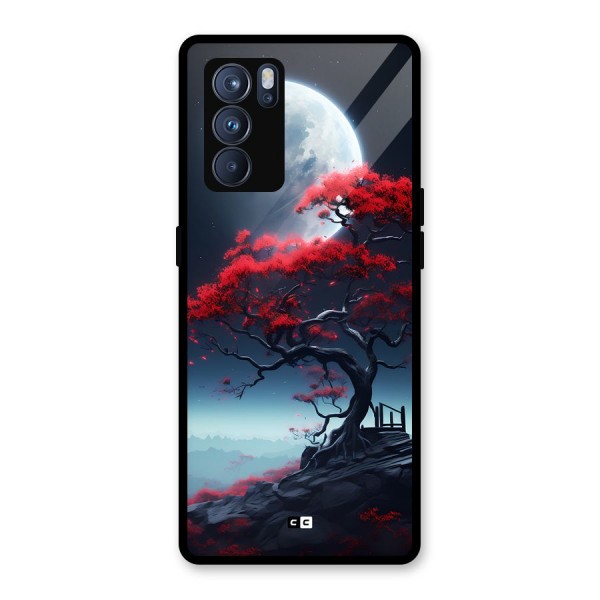 Moon Tree Glass Back Case for Oppo Reno6 Pro 5G