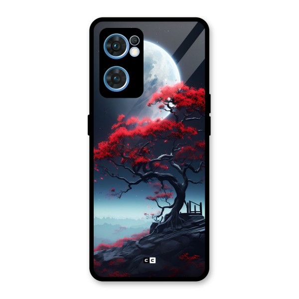 Moon Tree Glass Back Case for Oppo Reno7 5G