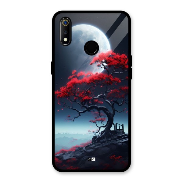 Moon Tree Glass Back Case for Realme 3