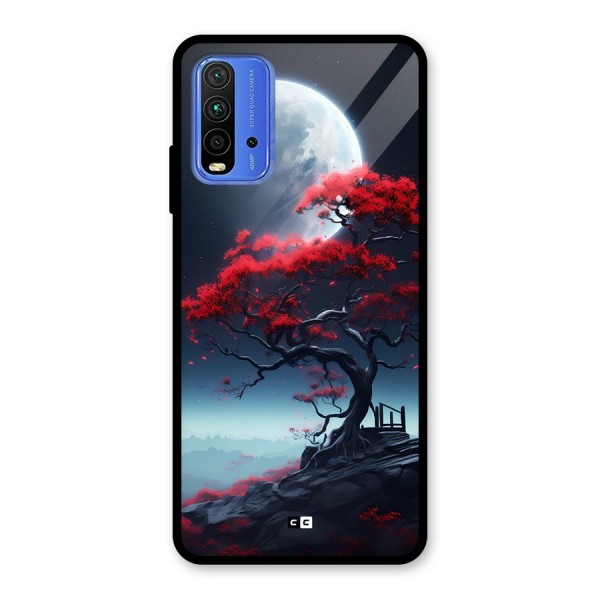 Moon Tree Glass Back Case for Redmi 9 Power