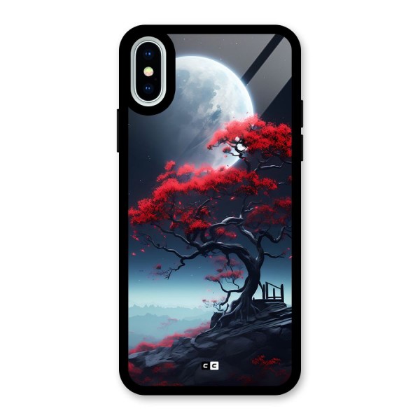 Moon Tree Glass Back Case for iPhone XS