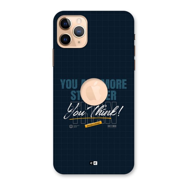 More Stronger Back Case for iPhone 11 Pro Max Logo Cut