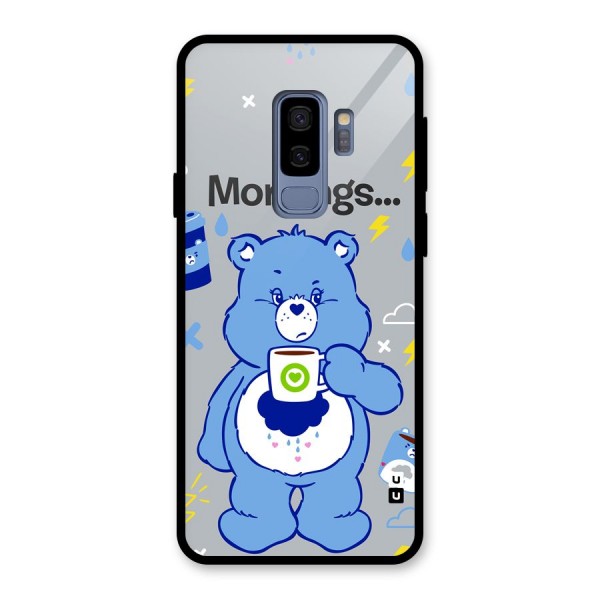 Morning Bear Glass Back Case for Galaxy S9 Plus
