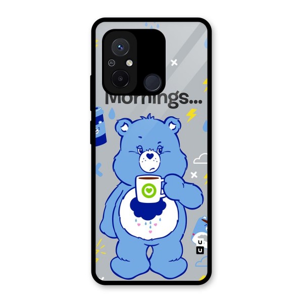 Morning Bear Glass Back Case for Redmi 12C