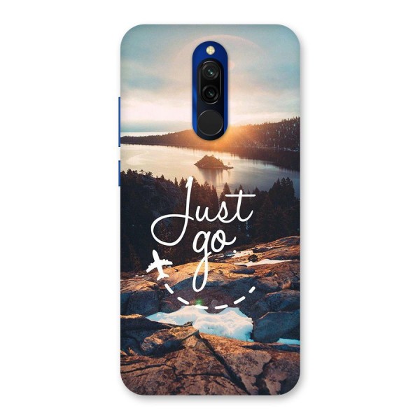 Morning Just Go Glass Back Case for Redmi 8