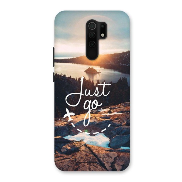 Morning Just Go Glass Back Case for Redmi 9 Prime