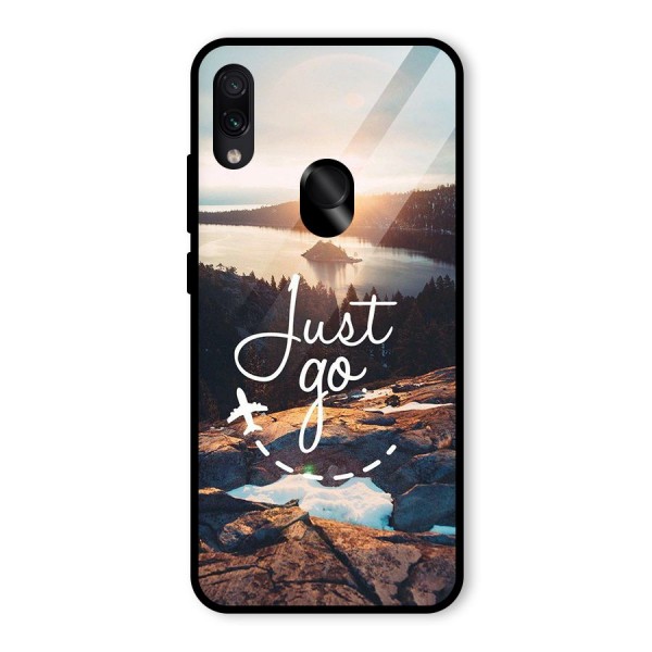 Morning Just Go Glass Back Case for Redmi Note 7