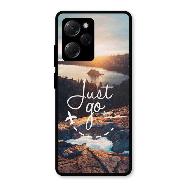 Morning Just Go Metal Back Case for Poco X5 Pro