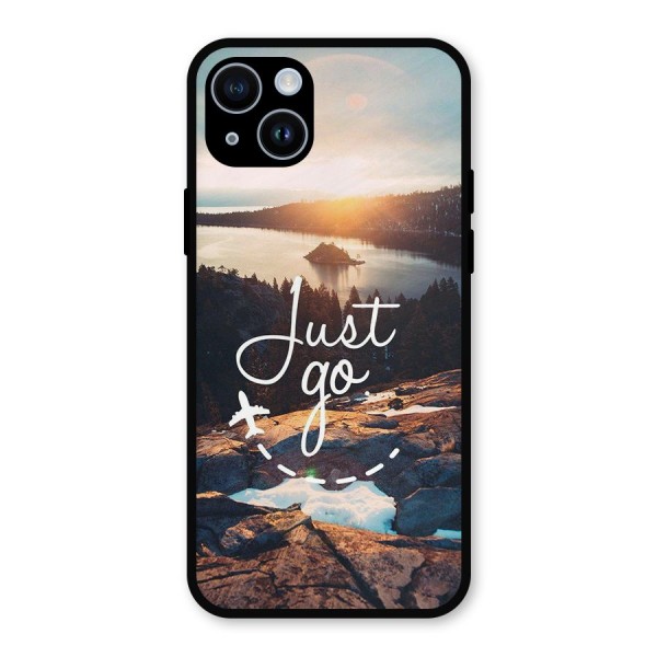 Morning Just Go Metal Back Case for iPhone 14
